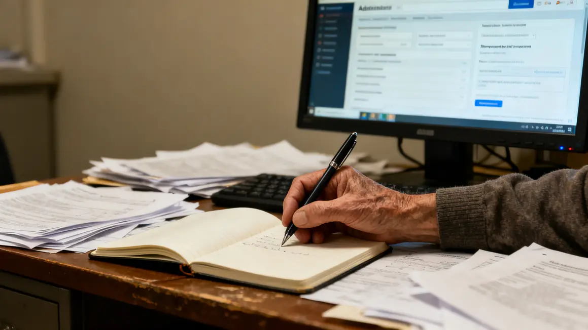Main senior recherche dossier retraite administratif