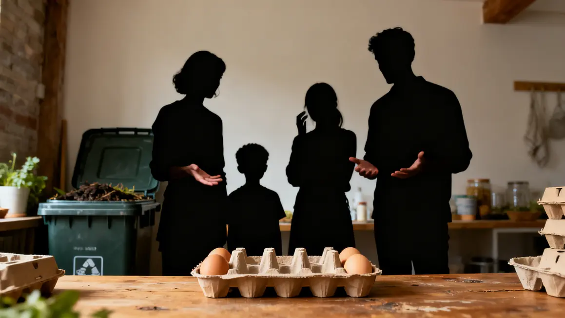 Erreur compostage boîtes œufs carton confusion famille