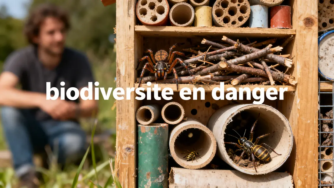Hotel a insectes materiaux inadaptés biodiversite en danger