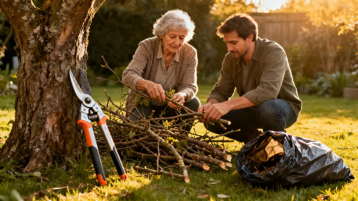 Tri des branches, sécateur propre, erreurs taille jardin