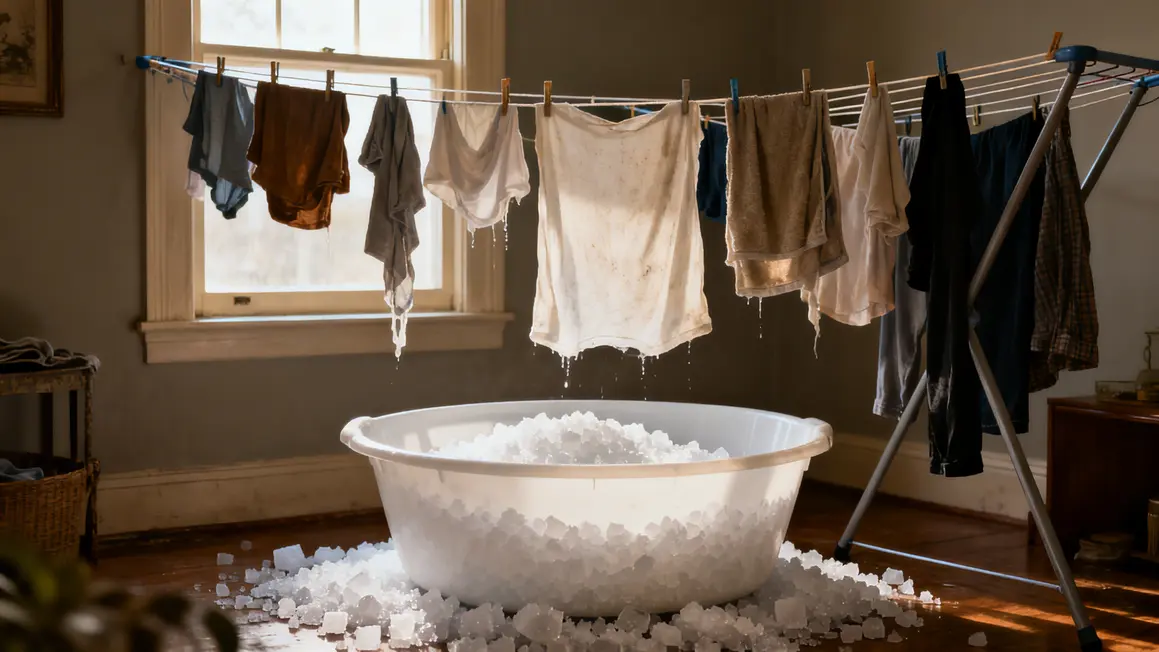 bassine gros sel absorbe humidité linge