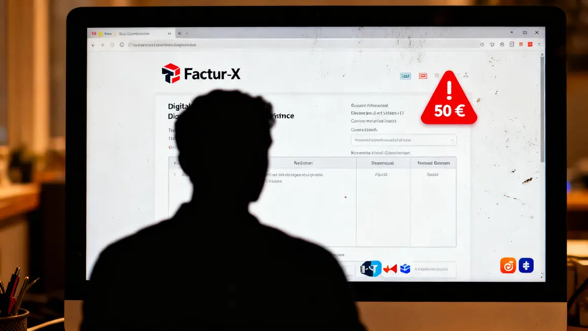 facture electronique format Factur-X amende 50 euros