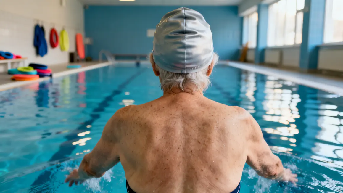 nageuse agee bonnet bain piscine