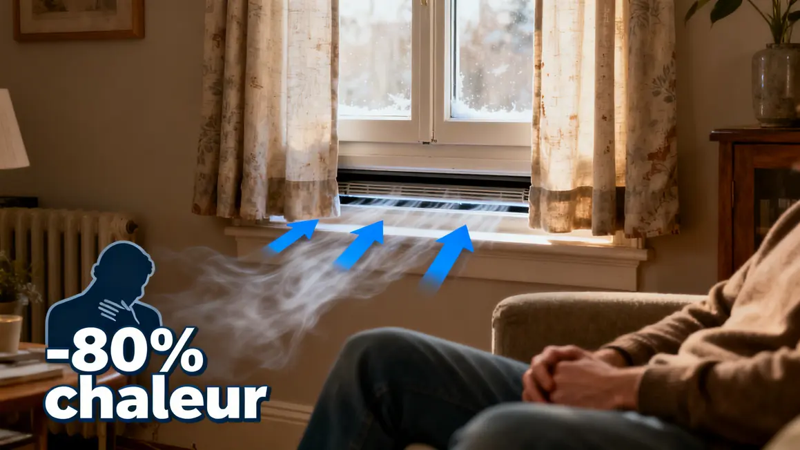 Fuite thermique rideaux trop courts