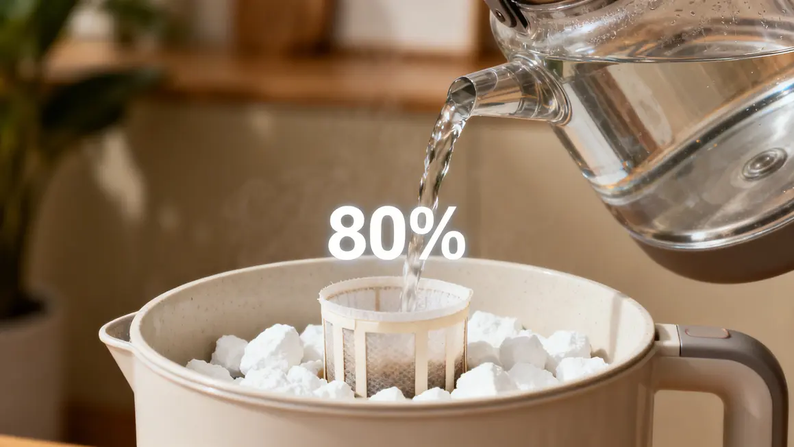 Bouilloire filtre éliminent 80% microplastiques eau