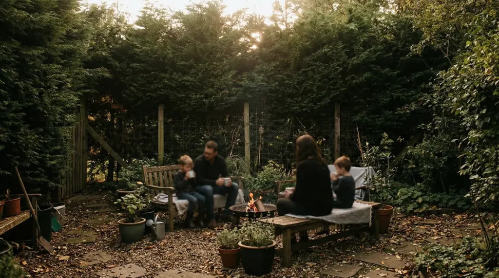 haie cyprès leyland cache clôture dans jardin familial