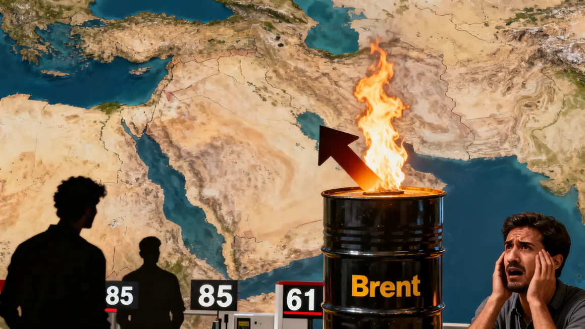 Carte monde, flamme Moyen-Orient, prix Brent, inquiétude