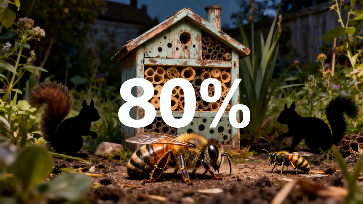 Hotel a insectes usage danger abeille morte et chiffre 80 pourcent