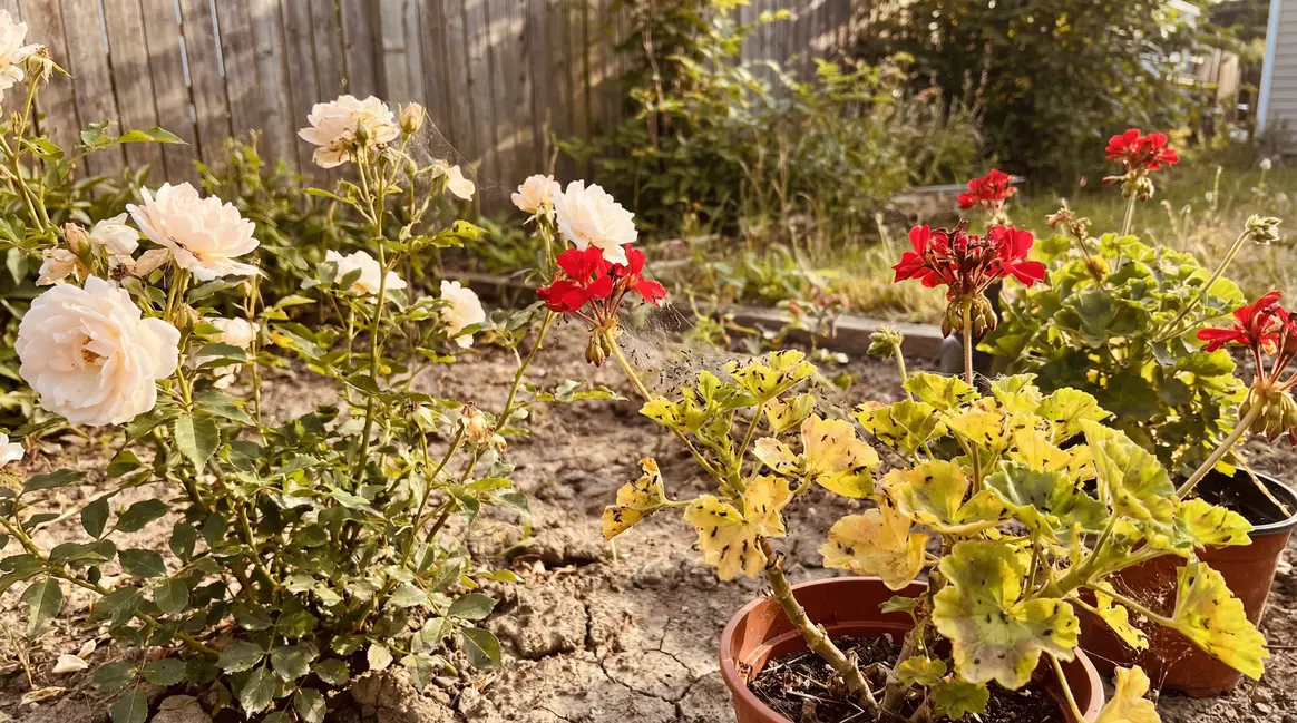 Rosiers et géraniums envahis de parasites au printemps