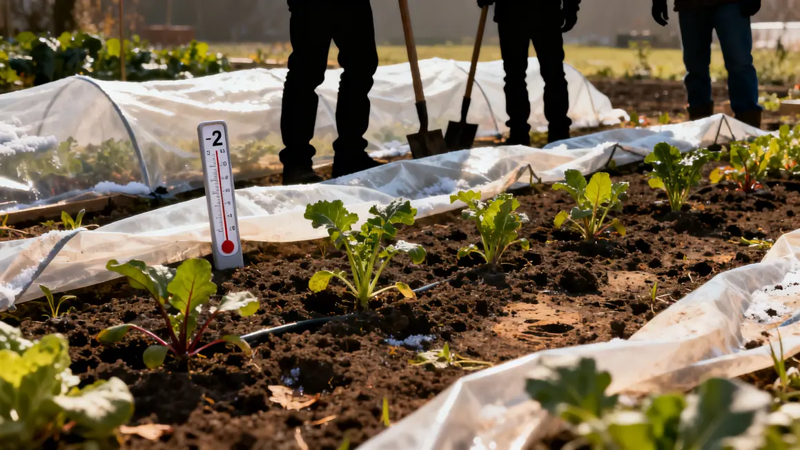 jeunes pousses potager protégées du gel