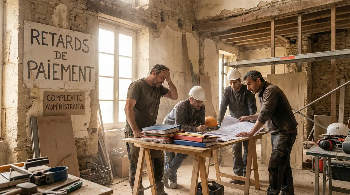 Chantier de rénovation MaPrimeRénov artisans dossiers administration