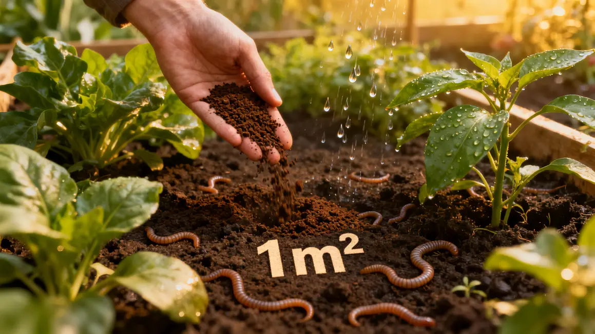 Marc de cafe sur sol jardin 1m2 plantes humides