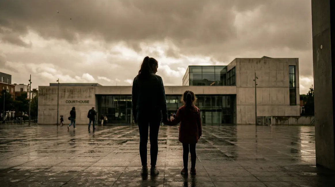 Femme et fille devant tribunal Lille obligation alimentaire