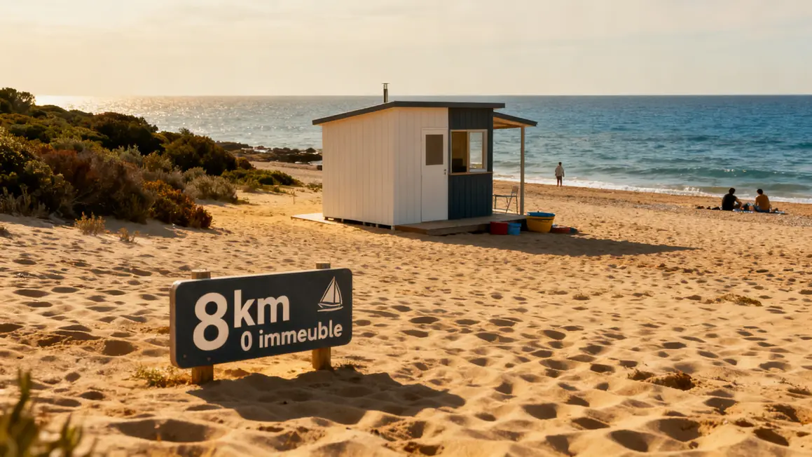 Plage 8 km cabane pêcheur zéro immeuble Saint-Pierre-la-Mer