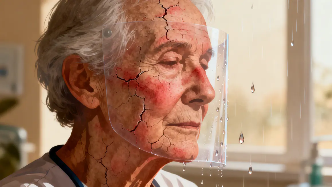 silhouette senior peau seche et fragile après douche