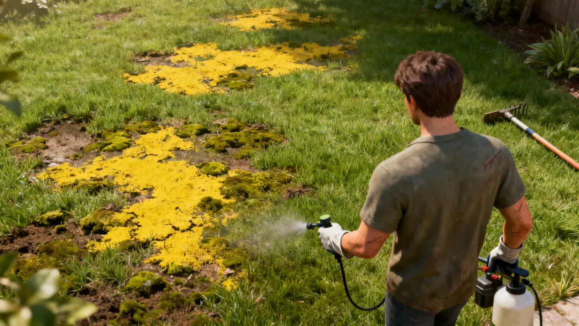 pelouse abîmée mousse scarification traitement jardin