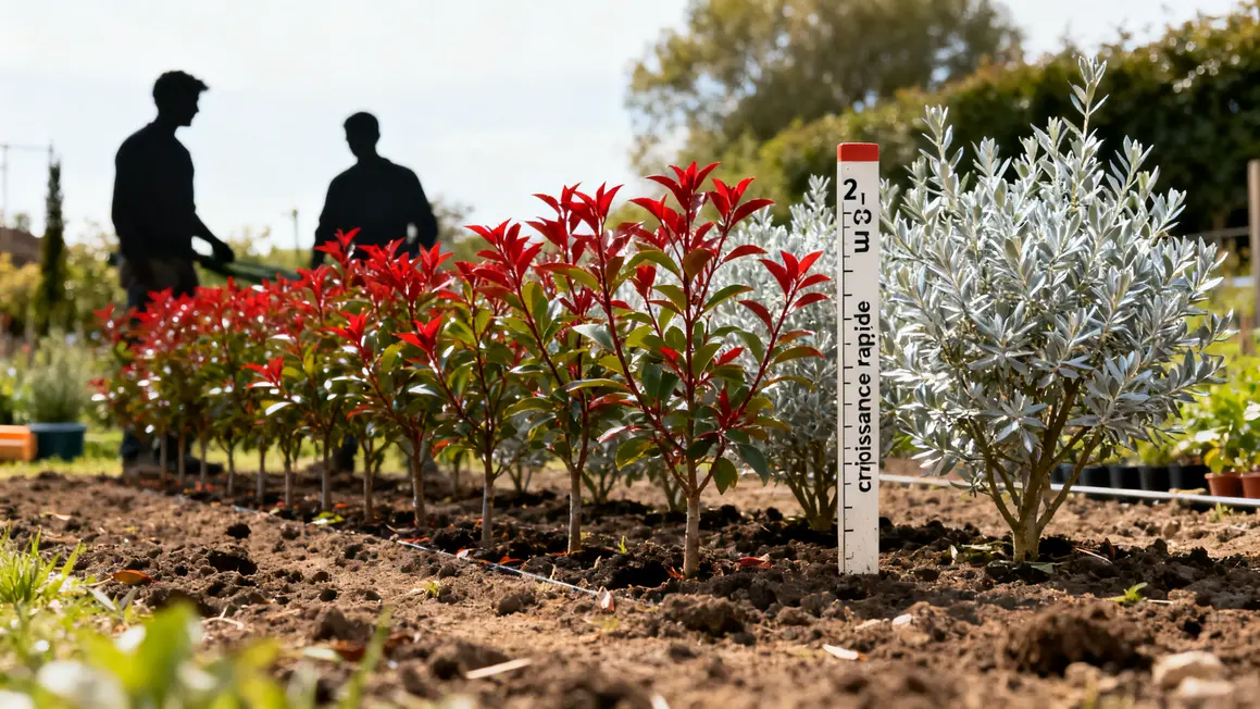 Jeunes plants Photinia Elaeagnus croissance rapide haie