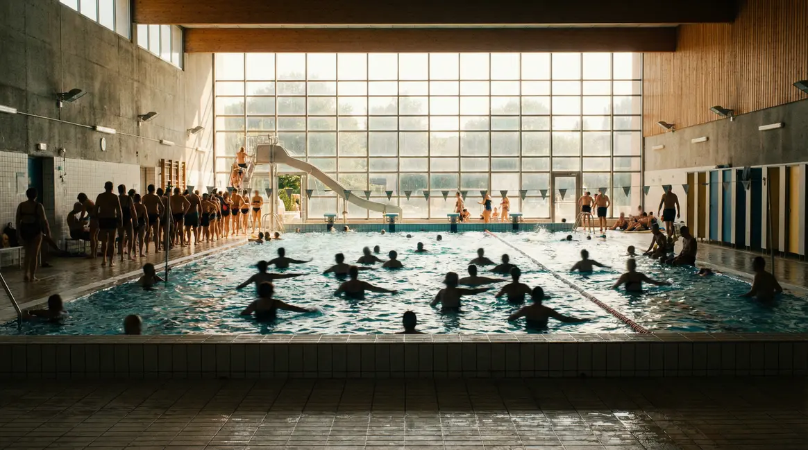Piscine bondée, aquagym natation partout France