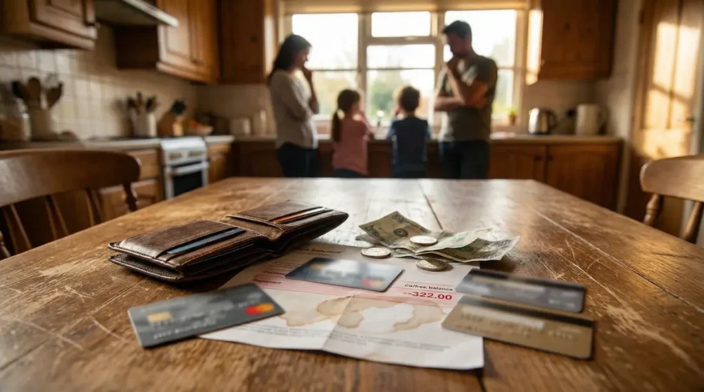 Portefeuille ouvert et solde négatif, famille et tension budgétaire