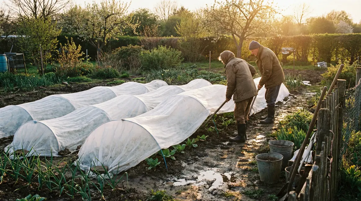 potager printemps protégé gel jardiniers agés