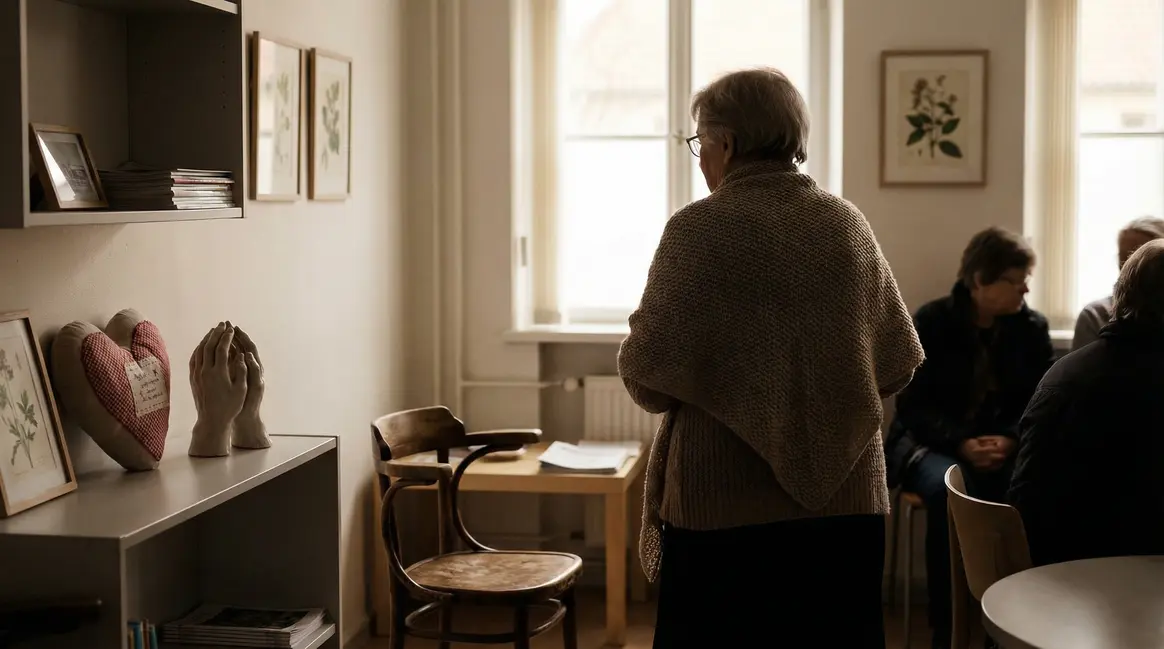 femme âgée forte debout symbole prévention