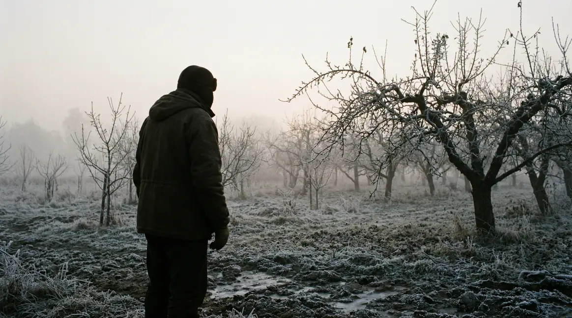 verger pommiers protégés gel brume matin