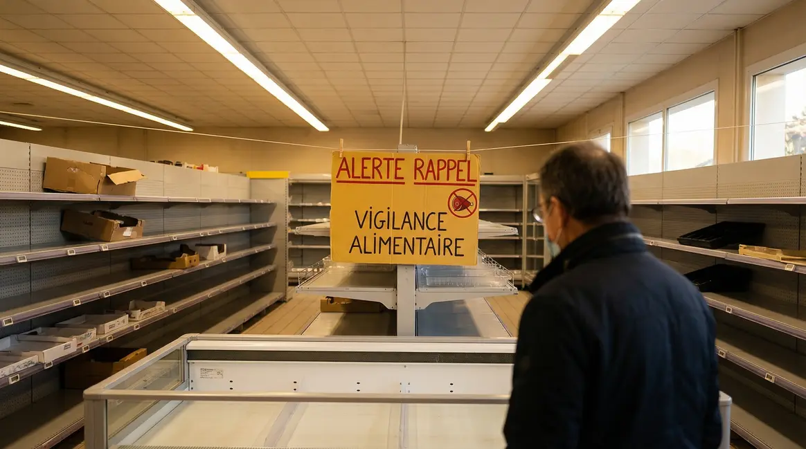Rayon supermarché vide rappel andouillette 5A Listeria