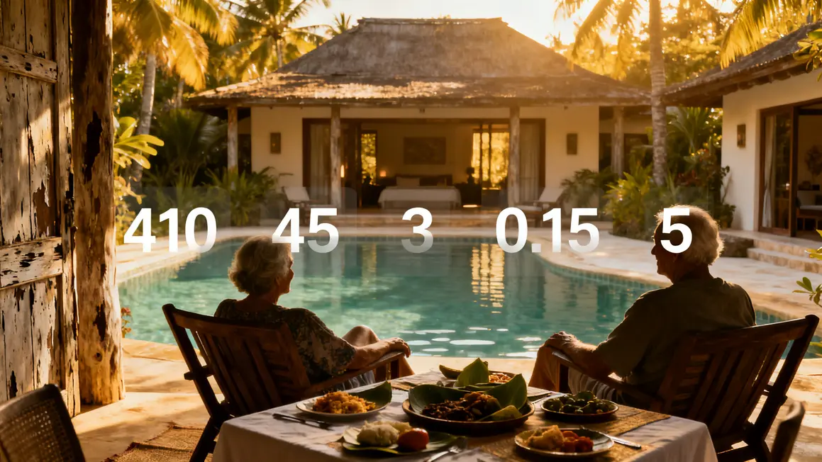 Villa tropicale retraite Sri Lanka chiffres budget