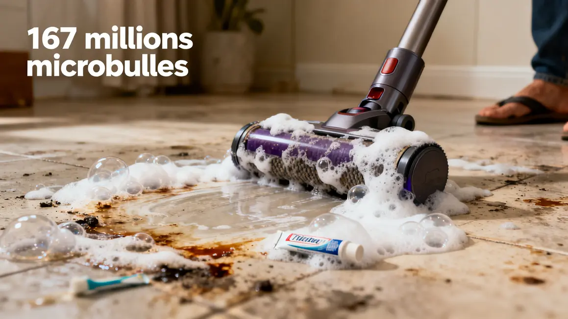 Rouleau Roborock F25 ACE Pro mousse sur taches