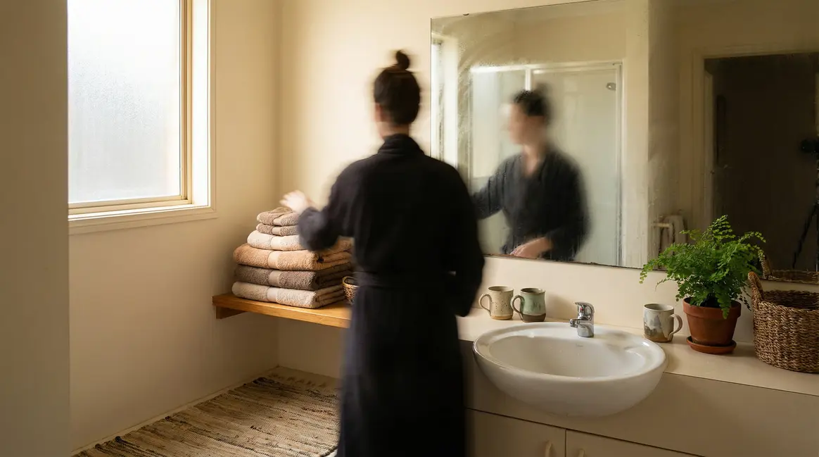 serviettes linge doux salle de bain cocooning