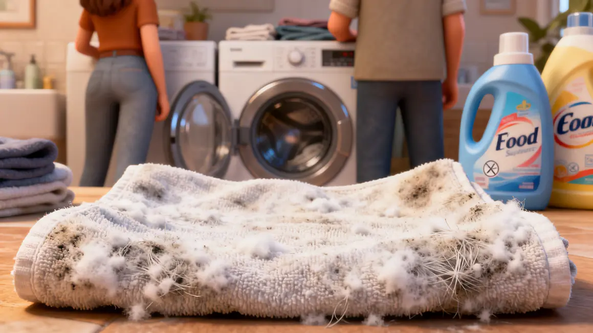 fibres serviette calcaire résidus machine à laver