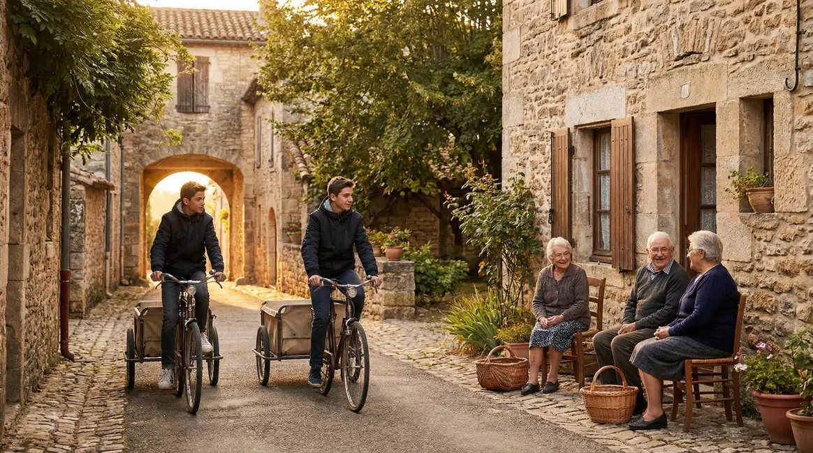 ados vélos solidaires seniors village