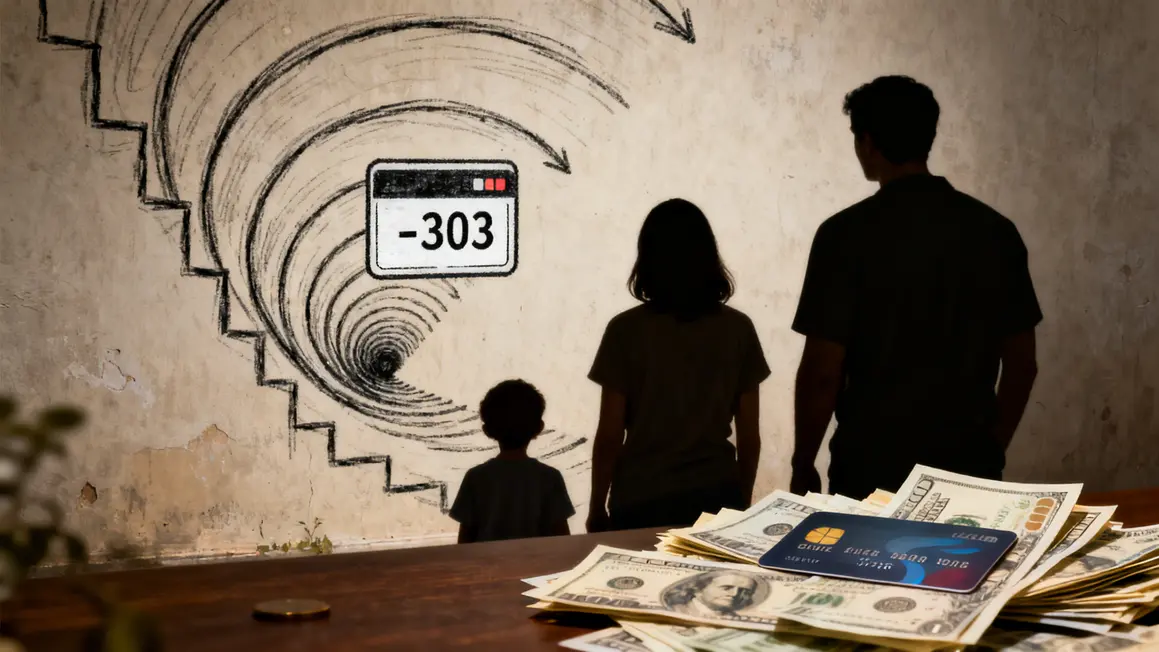 Spirale dettes, compte à -303, factures, famille dos