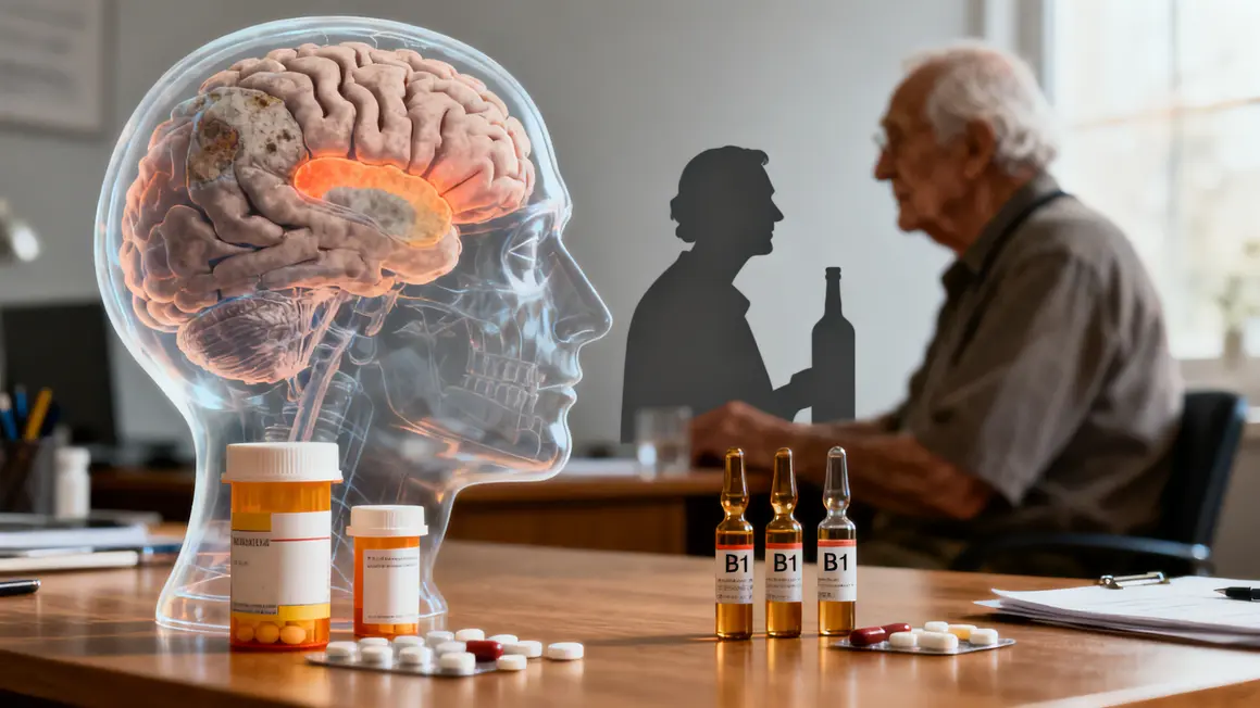 Syndrome de Korsakoff cerveau lesions vitamine B1
