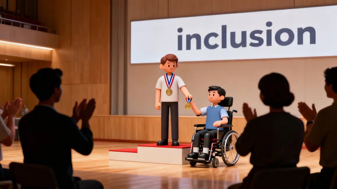 Remise médaille inclusion travail handicap Argentine