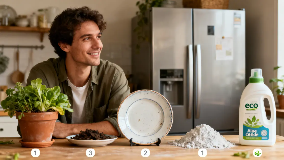 Objets montrant usages de la cendre au jardin et maison