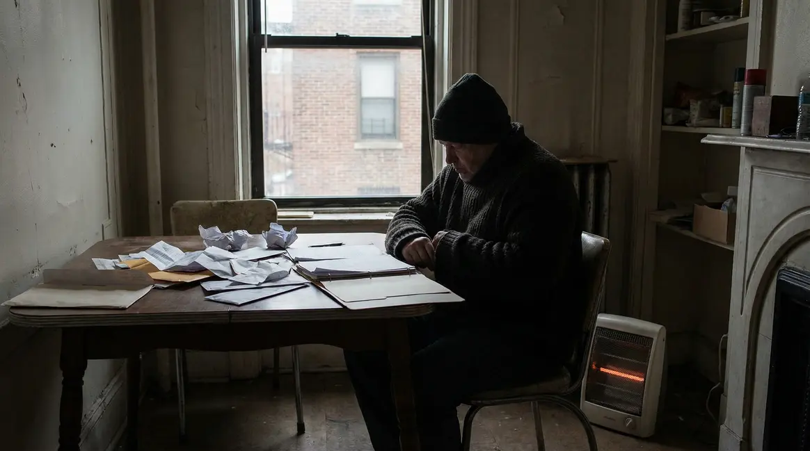 Personne seule dans un appartement avec factures logement