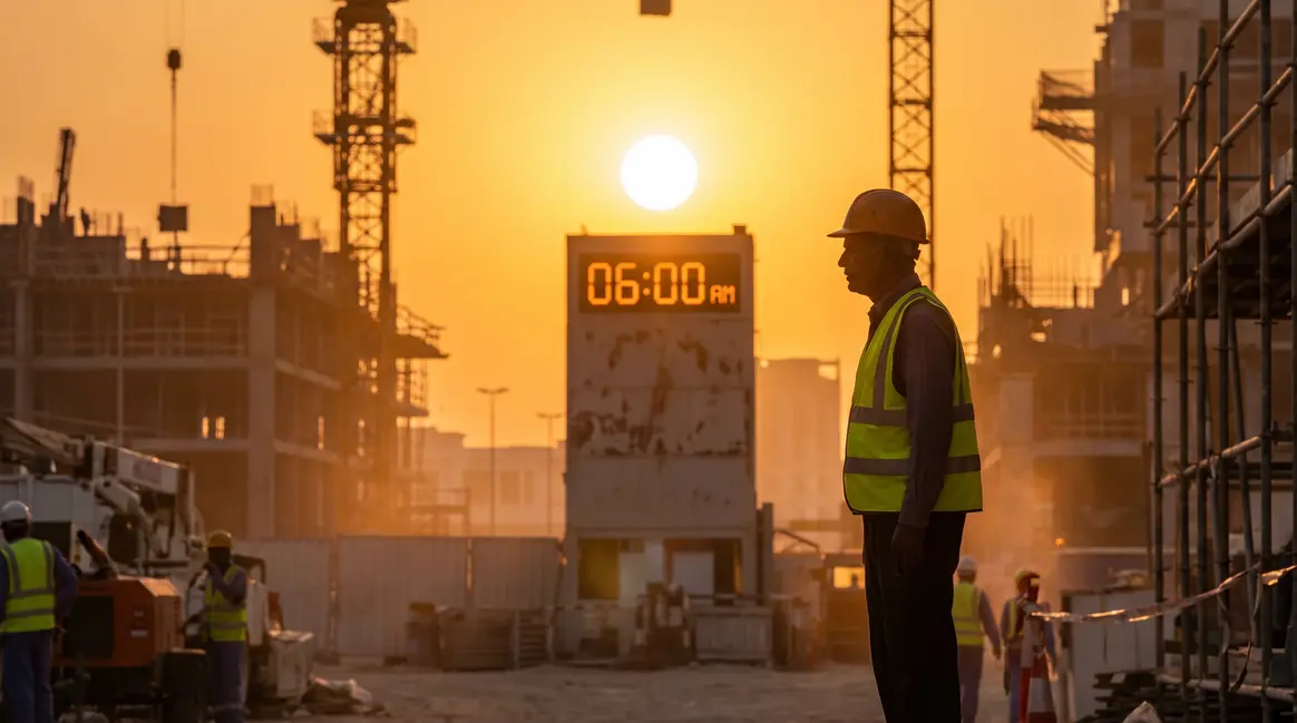 Ouvrier senior canicule chantier horaires matin