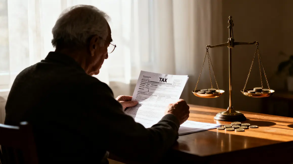 Personne âgée analyse la demi part fiscale sur avis d'imposition