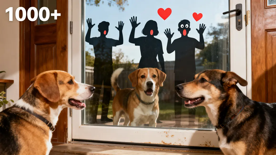 Chiens émotion départ livreur réactions