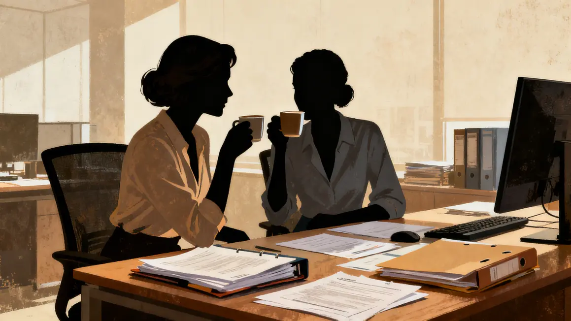 Collègues bureau dossier retraite progressive