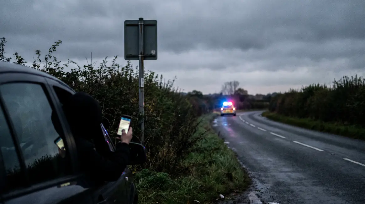 Contrôle police téléphone volant route Charente Maritime
