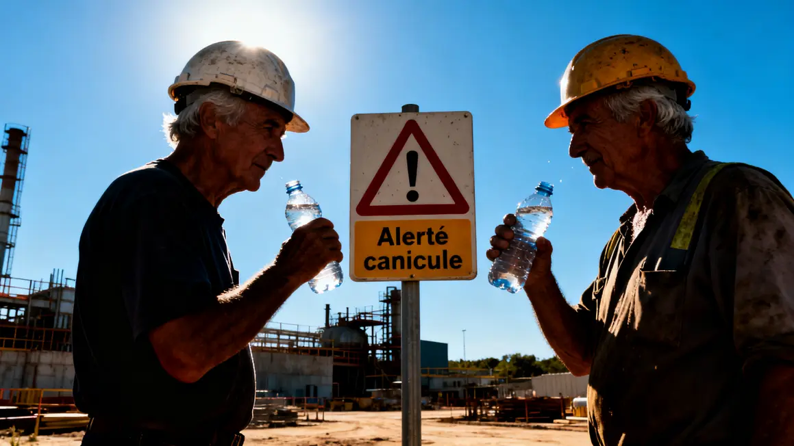 Travailleurs seniors chantier sous alerte canicule