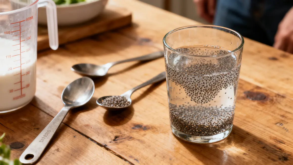 Verre graines de chia gonflées conseils pratiques