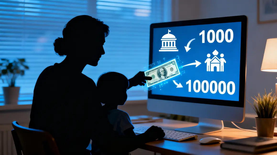parent transferant argent numerique sur ordinateur