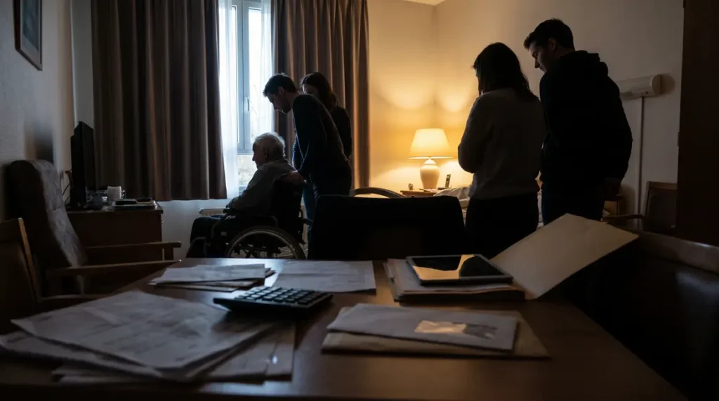 Salle EHPAD documents aide sociale famille facture