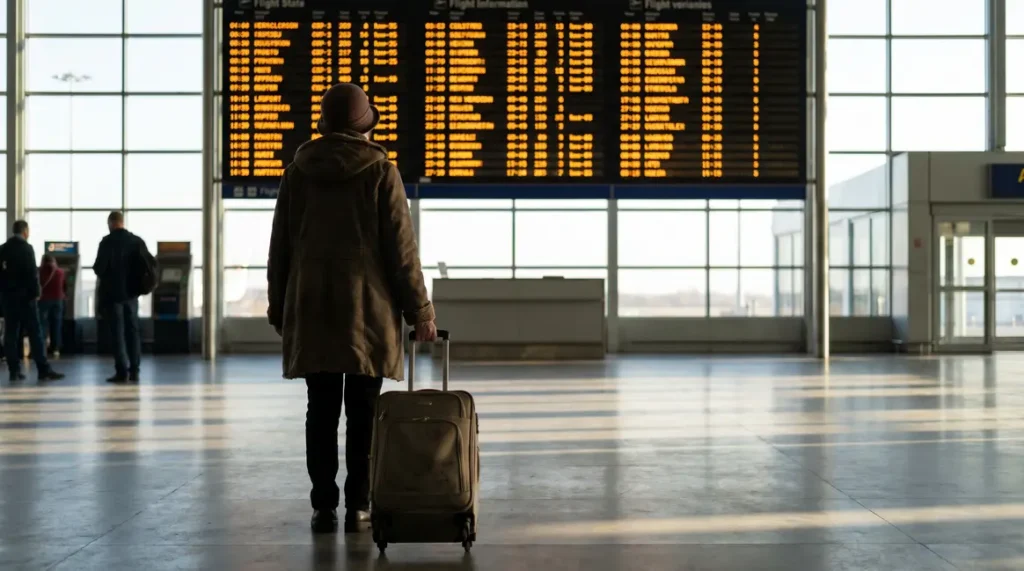 Senior valise aéroport petit budget