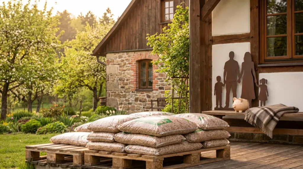 Palette granulés bois économies confort saison printemps