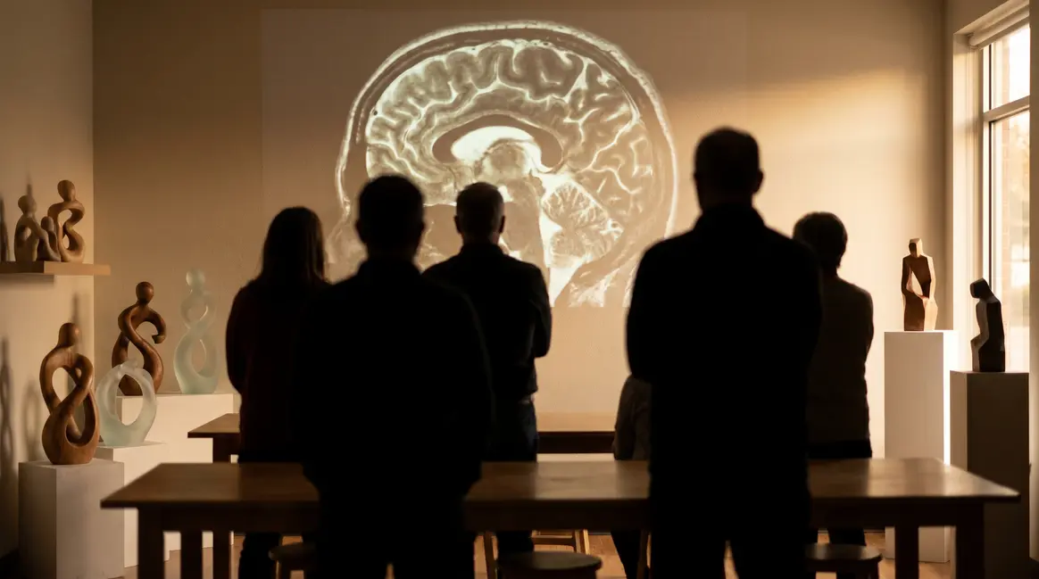 Silhouettes Parkison entourage cerveau motifs soutien solitude
