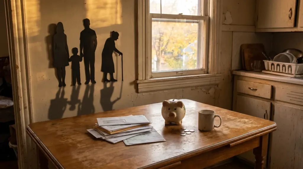 Réserves Agirc Arrco inquiétude familles retraités table cuisine